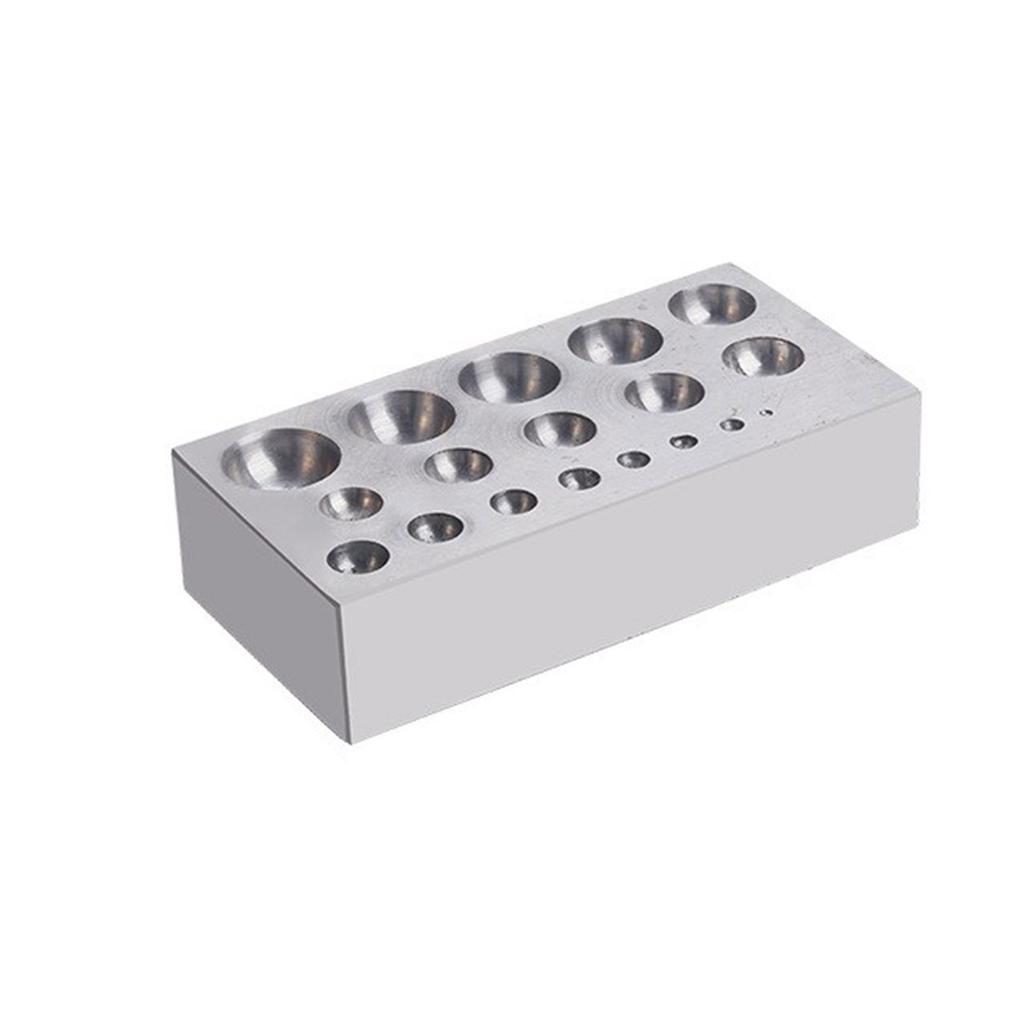 Steel Dapping Block Square Jewelry Making Tool Steel Texture Jewelry Stamping Plate Metalworking Block for Jewelry