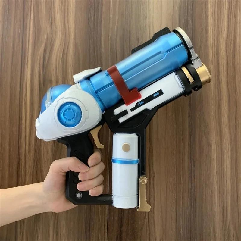 Cosplay Golden Guns Laser Rifle Revolver Prop Weapons Model Gun No Shotting Safety PU Rubber Halloween Gift