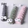 Cat Chew Toy Plush Caterpillar Toy, Stuffed Kitten Kicker with Tail Ball for Biting Kicking Shaking Fun Interactive