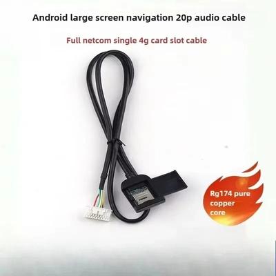 For Stereo Radio Head Unit with 20pin Cable  Replacement Pa Sim Card Slot Adapter for Android GPS Car Accessories Multimedia