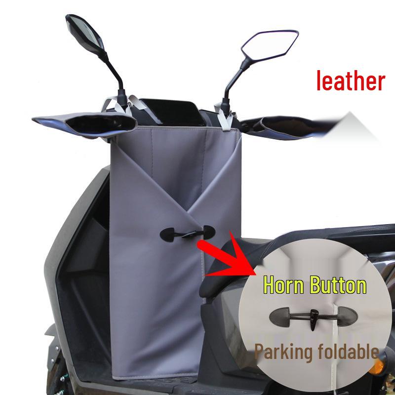 Windproof Plush Winter Cover for Electric Scooters & Motorcycles - Universal, All-Season, Two-Piece
