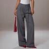 Temperament Modisch Pendler Fließende Weitbeinige Hose Damenhose und Freizeithose