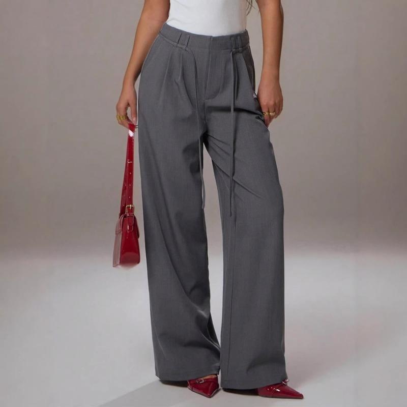 Temperament Modisch Pendler Fließende Weitbeinige Hose Damenhose und Freizeithose