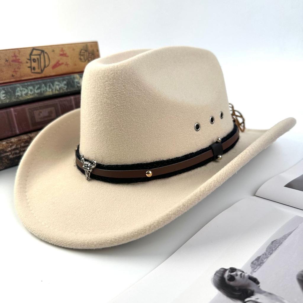 Hot-selling fashion bull head accessories in Europe and America, western cowboy hat, jazz hat, British top hat, men's and women's hats