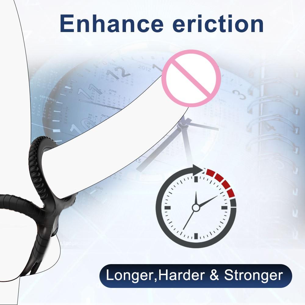 Cock Ring Silicone Penis Lock Rings Male Reusable Delay Ejaculation Ring Scrotum Bondage Goods Couple Cock Erection Erotic Toys