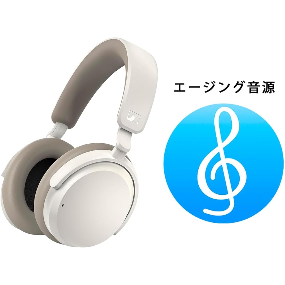 [Amazon.co.jp Exclusive] Sennheiser ACCENTUM Wireless Headphones, White, with Burn-in Sound Source Set, High-Performance Drivers, 50 Hours Playback, N
