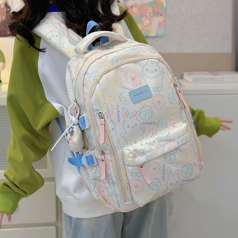 Graffiti Print Backpack Women's Backpack Large Capacity Student Schoolbag