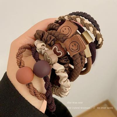 Vintage Basic Elastic Hair Bands For Women Girls Black Rubber Band Hair Rope Headband Ponytail Holder Scrunchie Hair Accessories