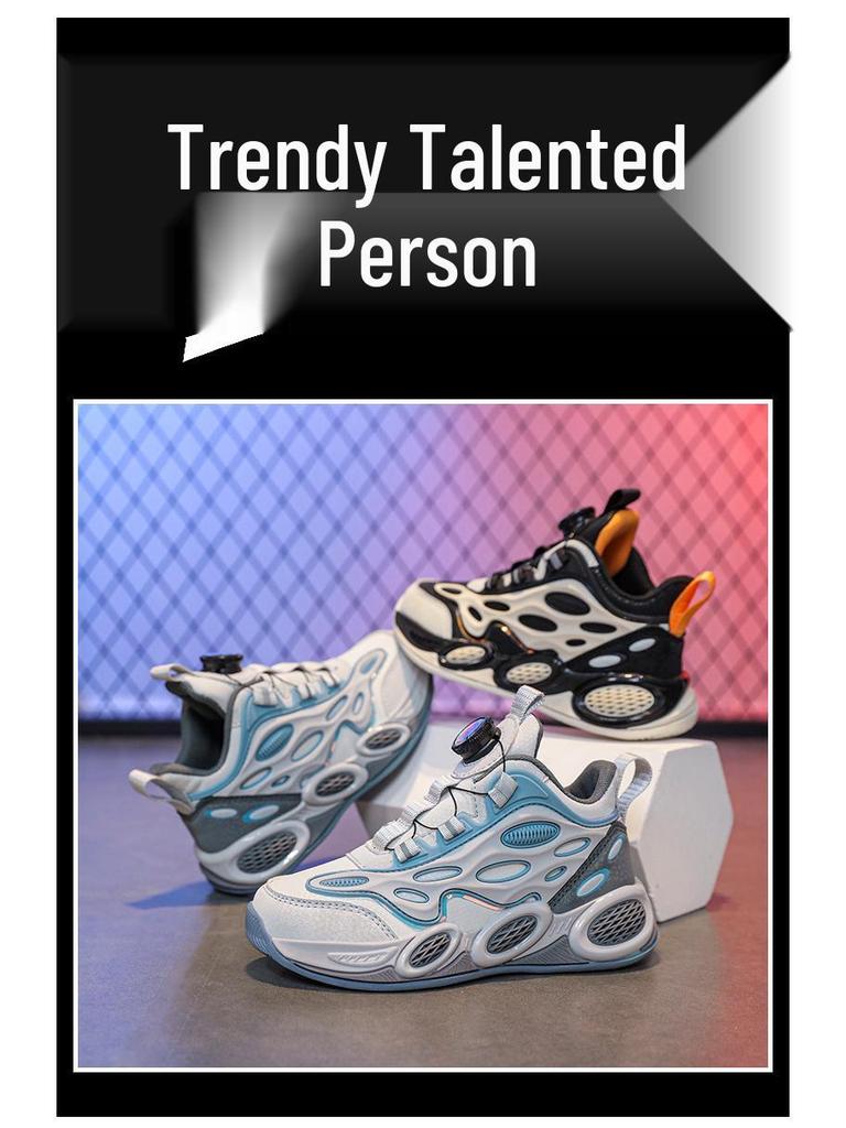 Boys' Breathable Mesh Basketball Shoes - Autumn 2024 New Running Shoes for Primary School Students