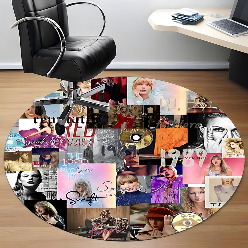 Taylor Swift Office Round Area Rug, Indoor Mat Suitable For Office,Bedroom Living Room Home Decor, Room Deco A0908174