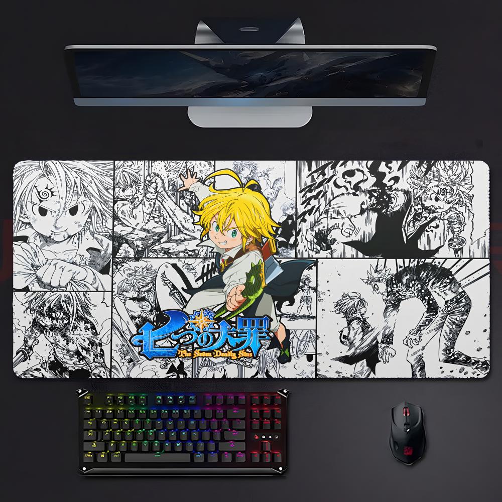 Tthe Seven Deadly Sins Anime Action Mouse Pad Mousepad Large Gaming Lockedge Thickened Pc Table Desk Mat