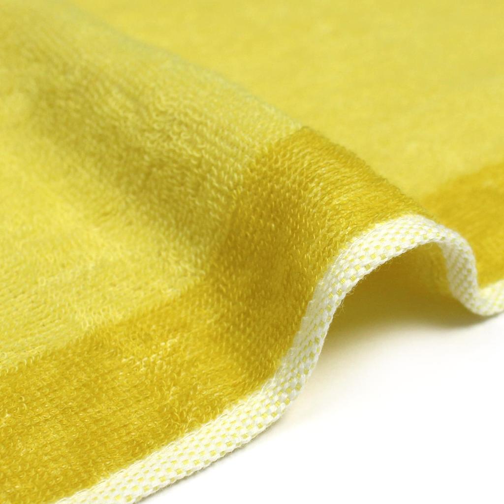 Iori Imabari Bath Rim Organic Cotton Suitable for Sauna and Bath Towel, (Yellow), Quick-Drying,