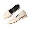 Spring and autumn new soft leather shallow mouth flat bottom Doudou shoes women versatile soft sole non-slip work single shoes women