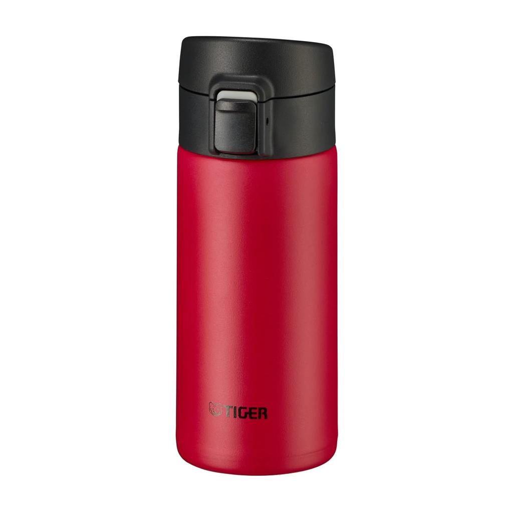 Tiger Thermos Water Bottle 360ml Mug Bottle One Touch Lightweight Stainless Steel Bottle Vacuum Insulated Thermal Insulation Red (TIGER) MKA-K036RK