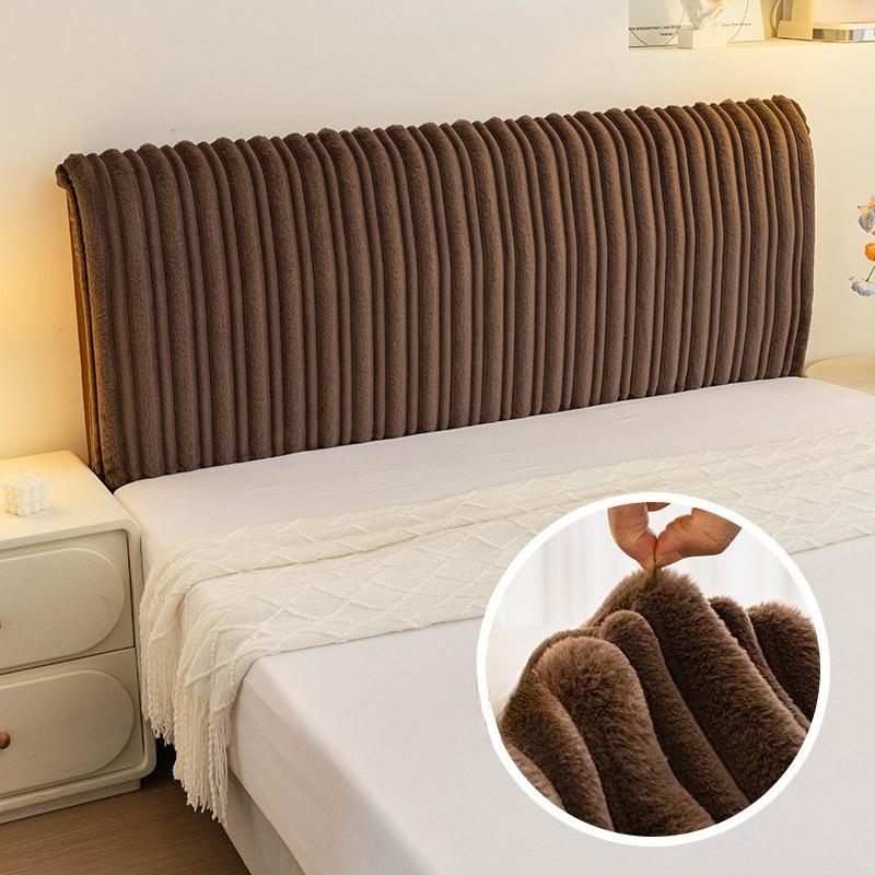 New Velvet Headboard Cover Thickened Simple Comfortable Skin Friendly All Inclusive Soft Backrest Cushion for Bedroom Headboard