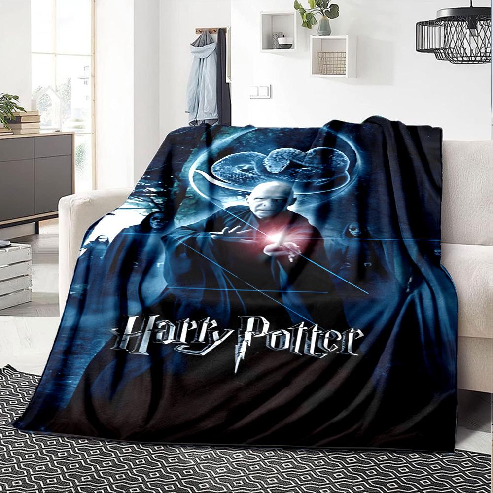 1pc Harry Potter Voldemort Flannel Blanket - Soft Warm Throw for Home, Office, TravelL1325