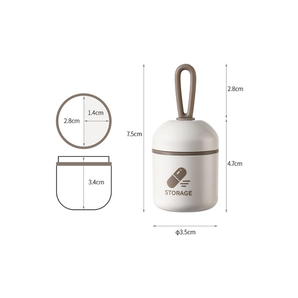 Runde Pillendose Mini-Pillenorganizer Leicht zu tragende Pillenbox