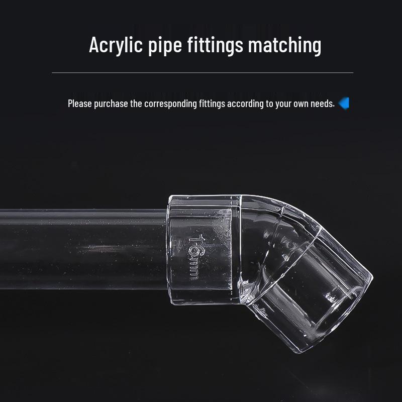 Akrylowy Kolanko 45° do Akwariów - Wysoka Przezroczystość