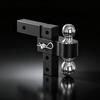 Cârlig de remorcare din aluminiu cu braț reglabil Eliberare rapidă Bilă dublă