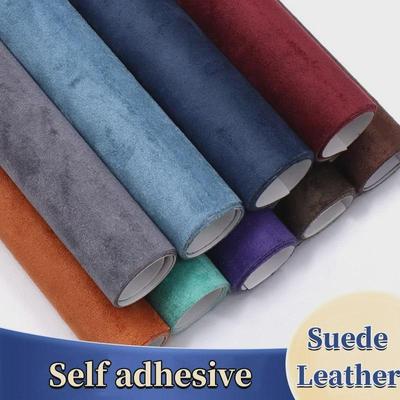 Suede Fabric Self-adhesive Leather,Velvet Suede Texture Fabric Sticker,Adhesive Cloth for Car Interior Modification DIY Supply