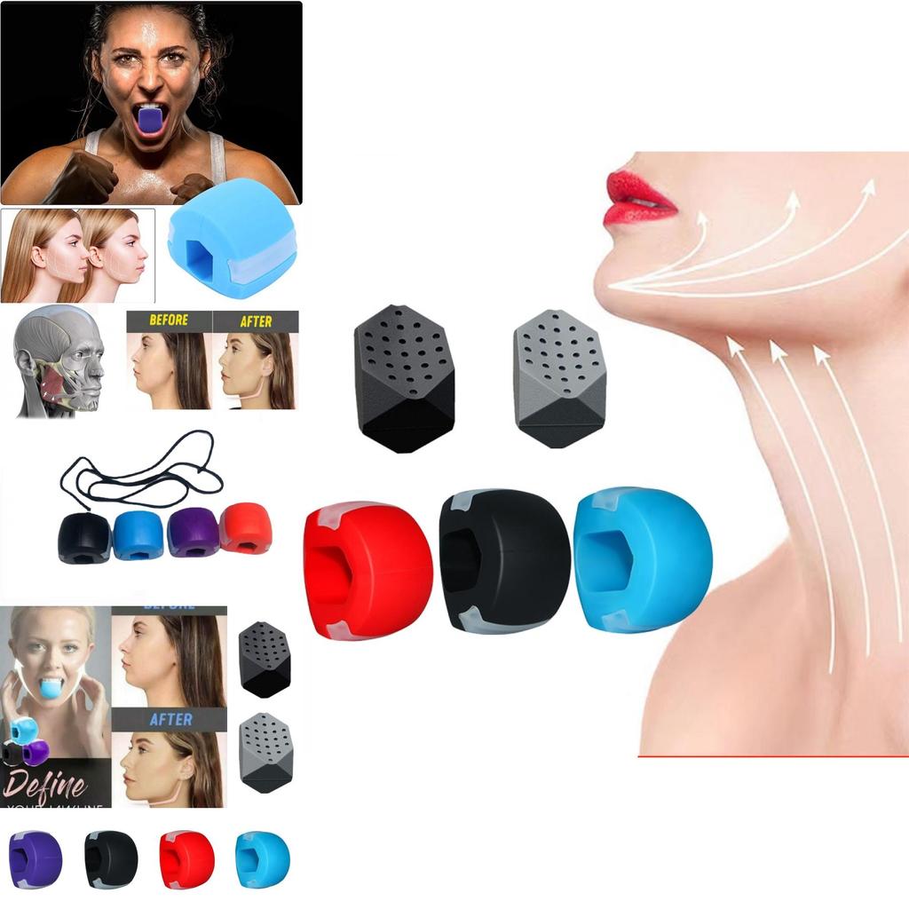 Silicone Jawline Toner Ball For Muscles And Fitness Training Black