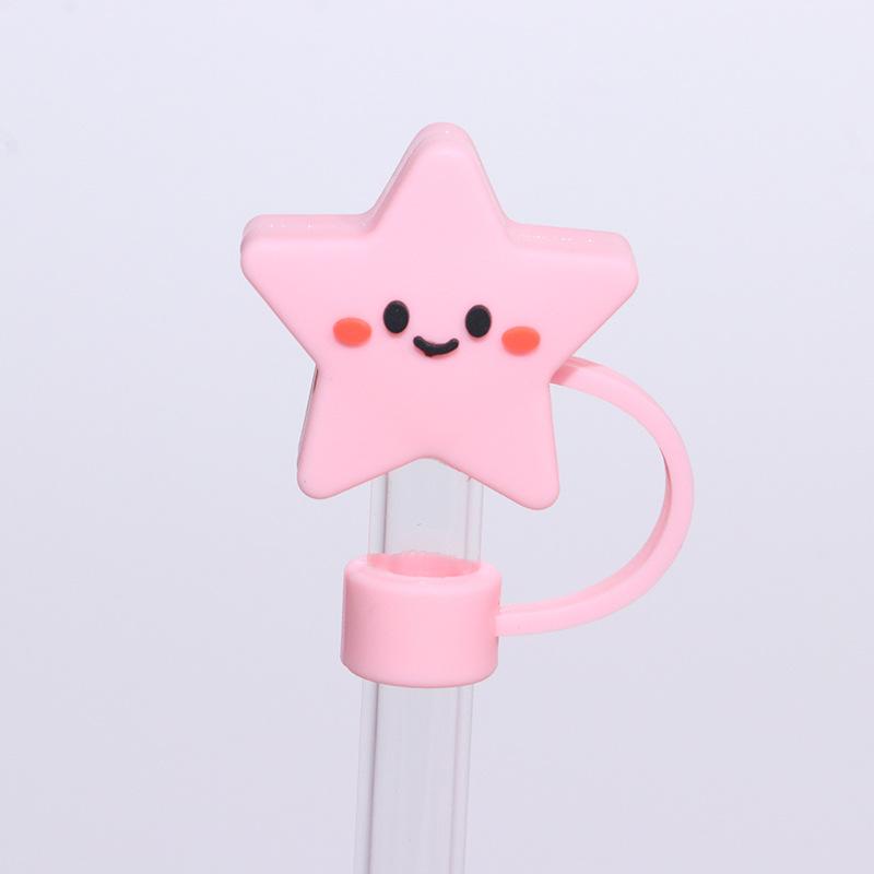 

Star Straw Cover Cap For Stanley Cup, Reusable Soft Silicone Straw Lid For 0.4 In/10mm Straws светло-серый