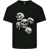 5 Skulls Demons Biker Gothic Heavy Metal Unisexs Light Cotton TShirt