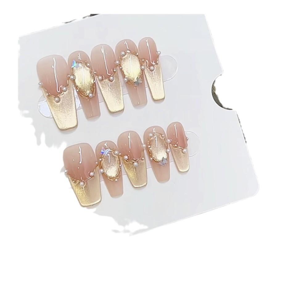 Pure Hand-made Phototherapy Wears Armor-smile Flower Water Moon Finished Product Reusable Nail Art Patches