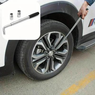 3PCS Tire Socket Wrench L Type Extended Telescopic Rod Repair