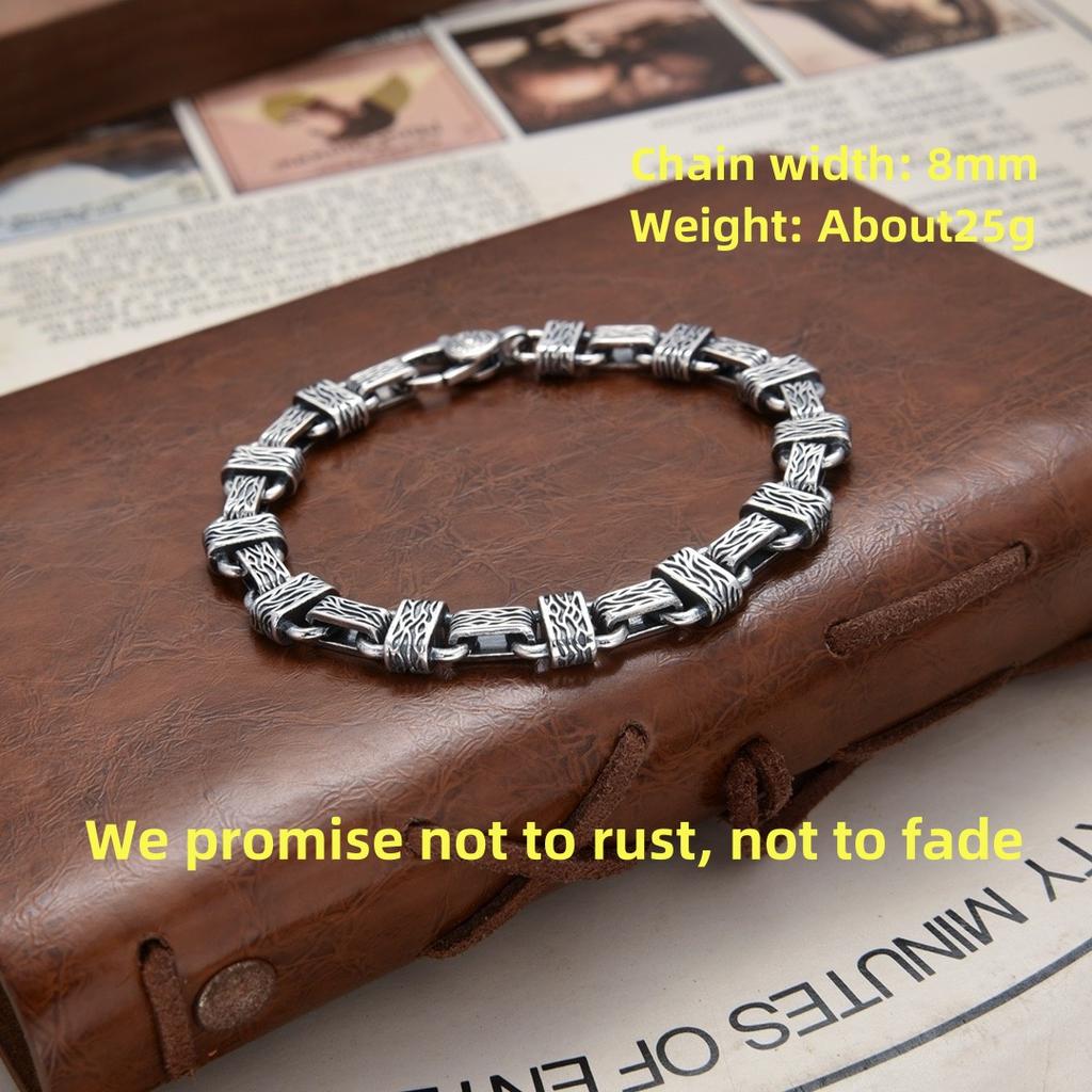 Stříbrný náramek Horusovo oko boha Kubánský S925 Pánská móda Hip Hop Jednoduchý dárek Módní šperky Doplňky