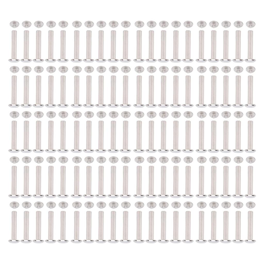 100 Set Nituri cu Cap Rotund Plat Oțel Inoxidabil 4x25x8.5mm M3 Set Nituri pentru Parapeți