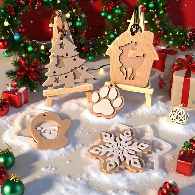 Quick Releases Silicone Holiday Mould Craft Set for Family Fun Christmas Decoration Projects