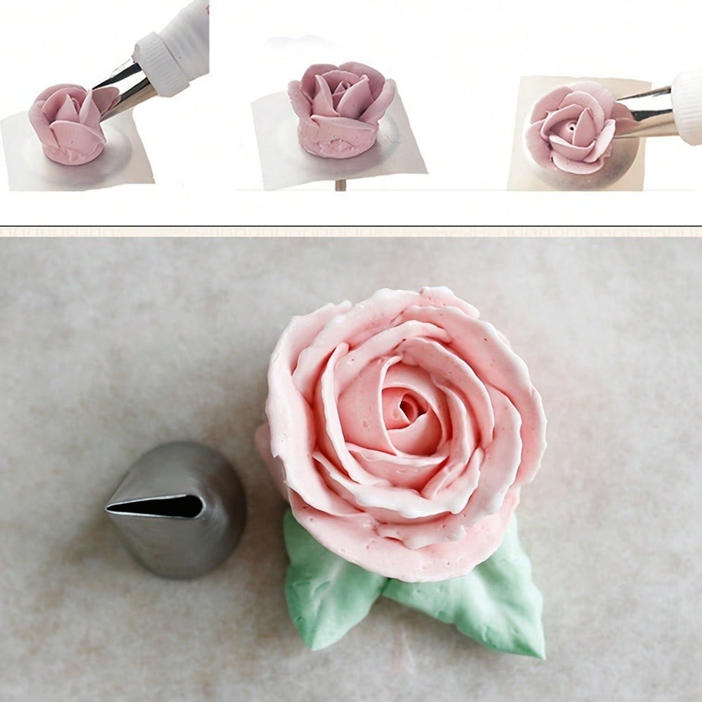 Stainless Steel Pleated Skirt Tube Nozzle Set Pastry Fondant Cake Decorating Supplies Baking Tools for Professional Home Use
