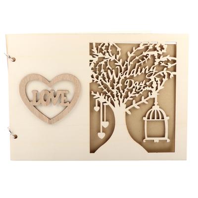 Album Guest Book Matrimonio in Legno Quaderno Messaggi per Matrimonio Fidanzamento Decorazione
