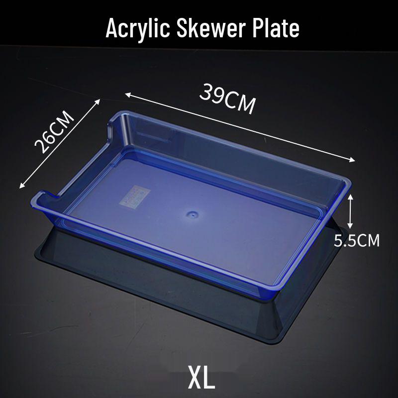Transparent Acrylic Skewer Plate for Hot Pot & BBQ Restaurant Display