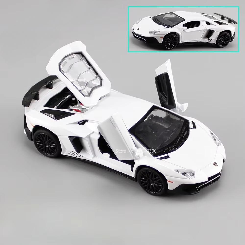 

1:32 Scale Lambor V12 LP750 Sports Car Model Toy Alloy Diecast Pull Back Sound Light Simulation Vehicle Kids Birthday Gifts