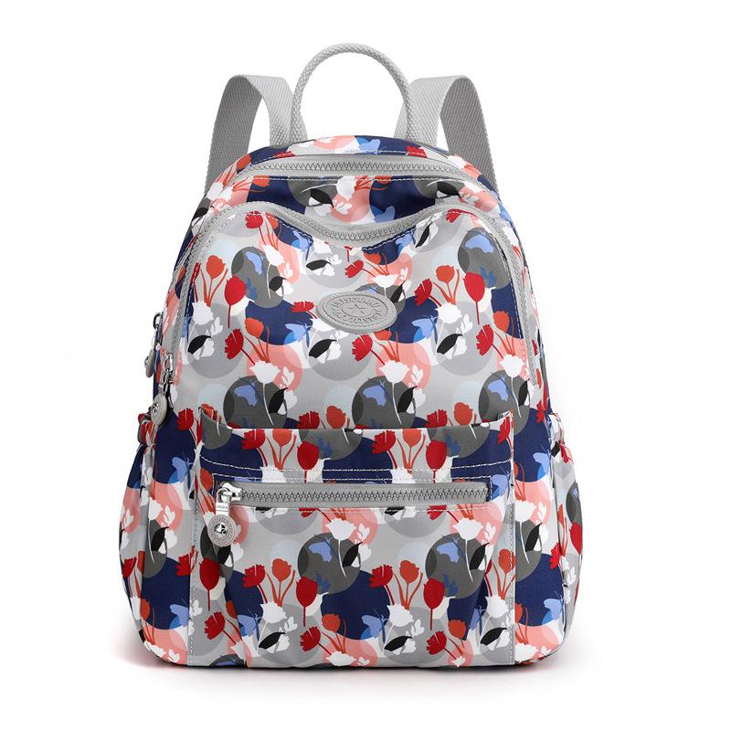 New women s backpack simple women s nylon commuter schoolbag letter printing light casual small backpack