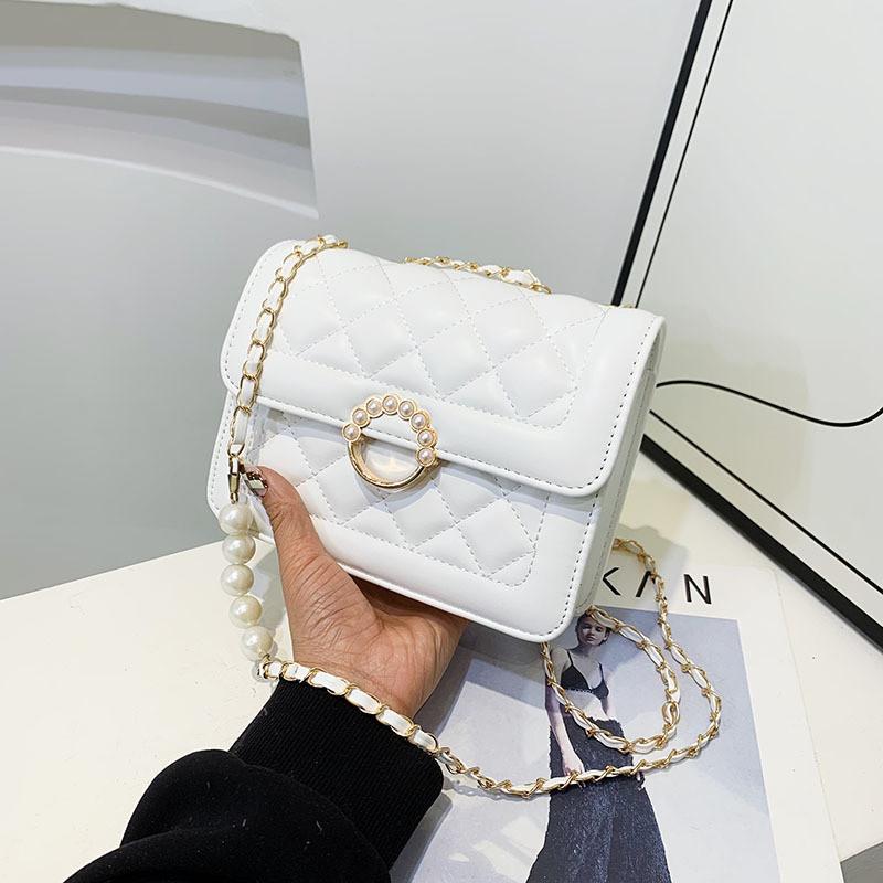 Trendy Street Style Chain Shoulder Bag Elegant Pu Leather Crossbody Purse For Women