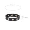Fashion Women Man Punk Star Goth Bracelet Women Men Star Black PU Leather Bracelet Bangles Jewelry Gifts