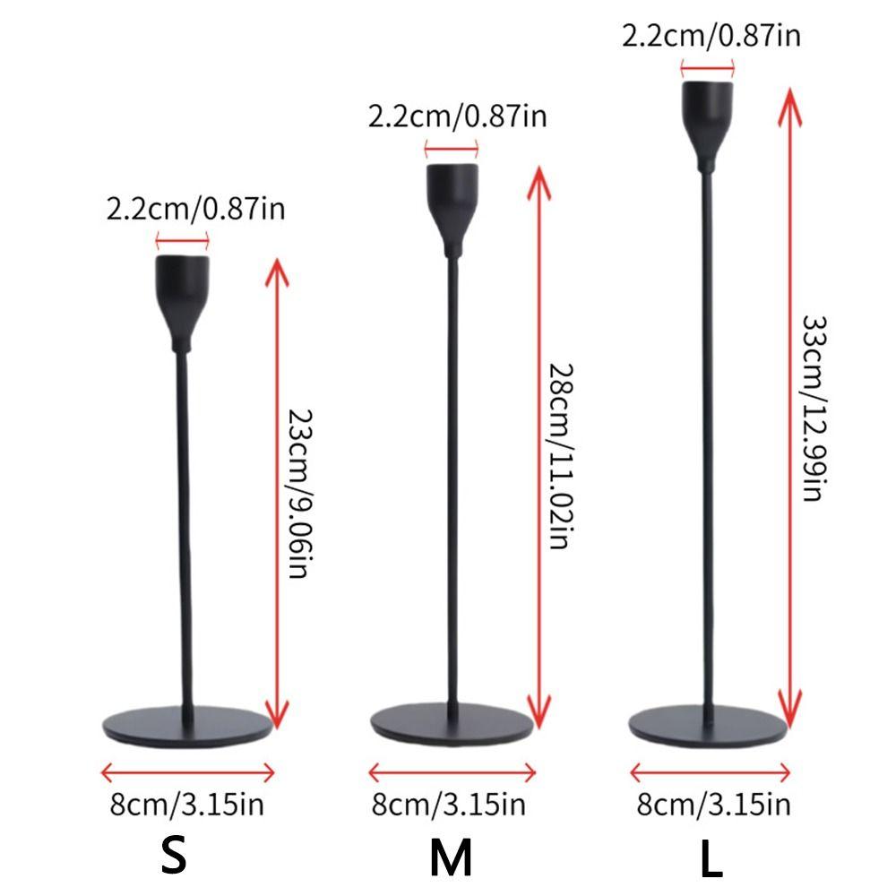 3Pcs Rust-proof Luxury Candlestick High Footed Candle Containers  Christmas Decoration
