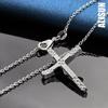 925 Sterling Silver Cross Zircon Pendant Necklace Fashionable Wedding Jewelry