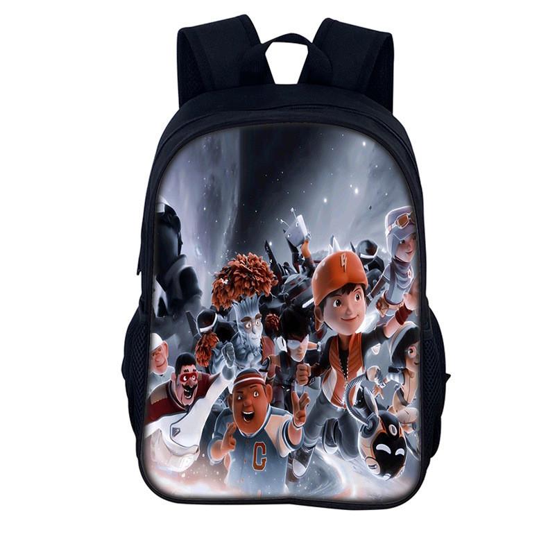 Elements Heroes Boboiboy Kids School Backpack With Durable Nylon Material For Elementary Students