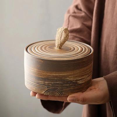 Modern Ceramic Storage Jar Tea Box Home Candy Coffee Can Food Container Countertop Ornaments Sealed Storage Jar Home Decoration