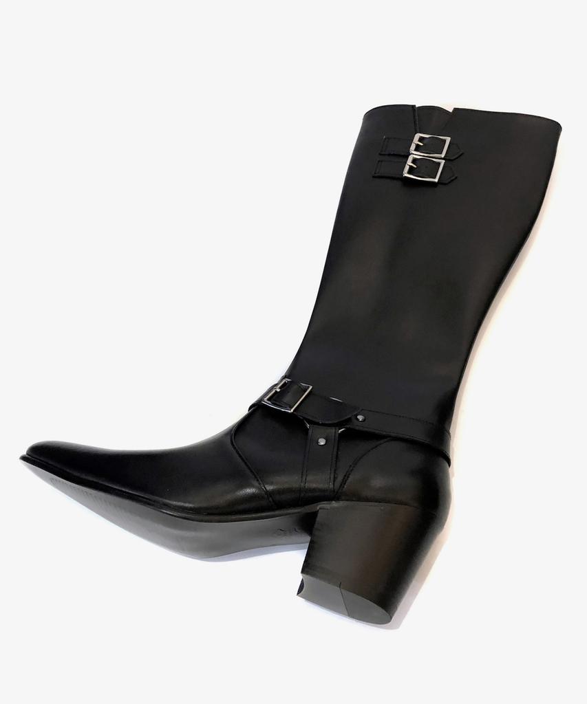 Joenshoe Laurent Engineer Western Long Boots Black