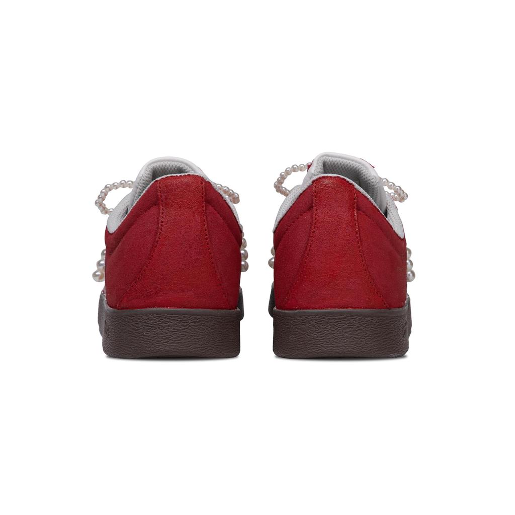 Adidas VL COURT 2.0 Dark Red Versatile Abrasion Resistant Low top Skateboard Shoes Unisex Red HQ1802(team1376-)