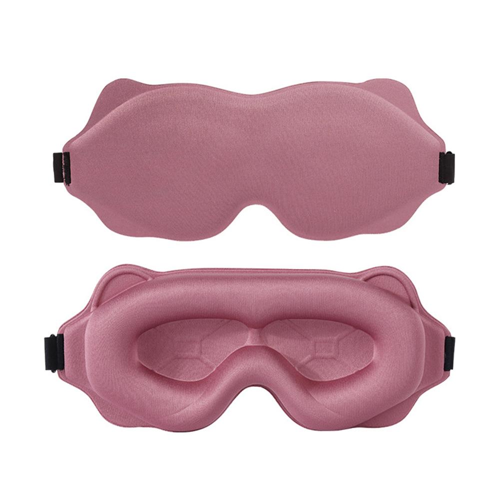 3D стереоскопическая маска для глаз с эффектом памяти, хлопковая маска для сна, для путешествий, деловых поездок, сна, затемняющая маска для глаз, повязка на глаза розовый