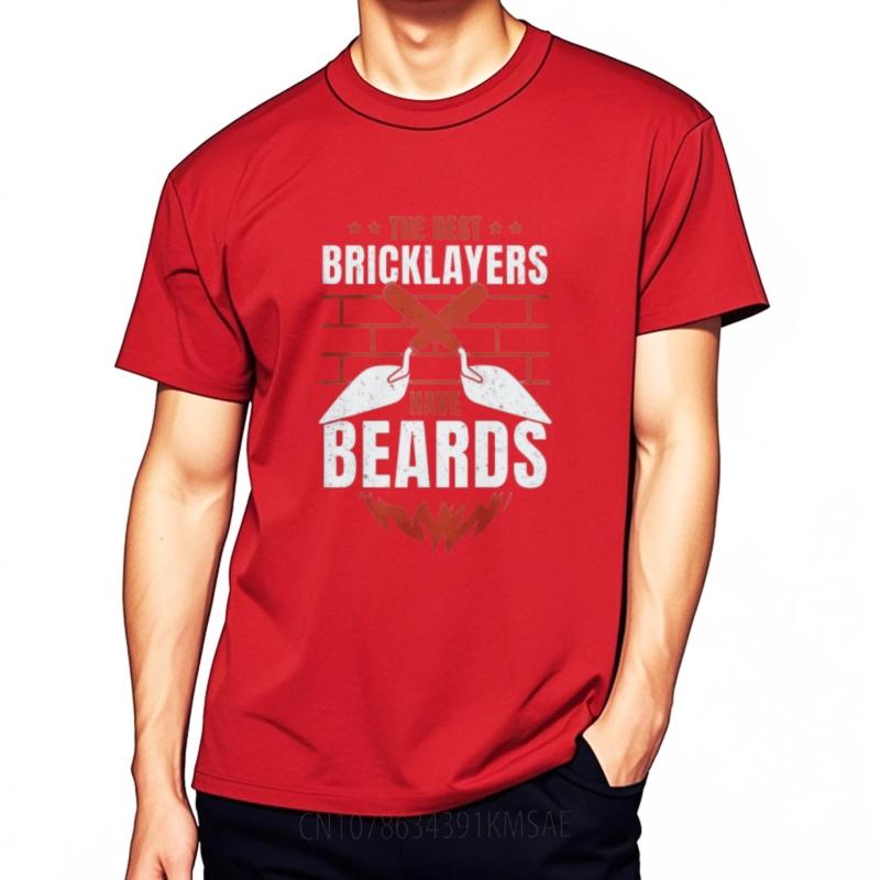 Cheap Tshirt Travel Unisex Oneck tshirt Fashion The Best Bricklayers Have Beards Minimalist For man tops Mens Tshirt S