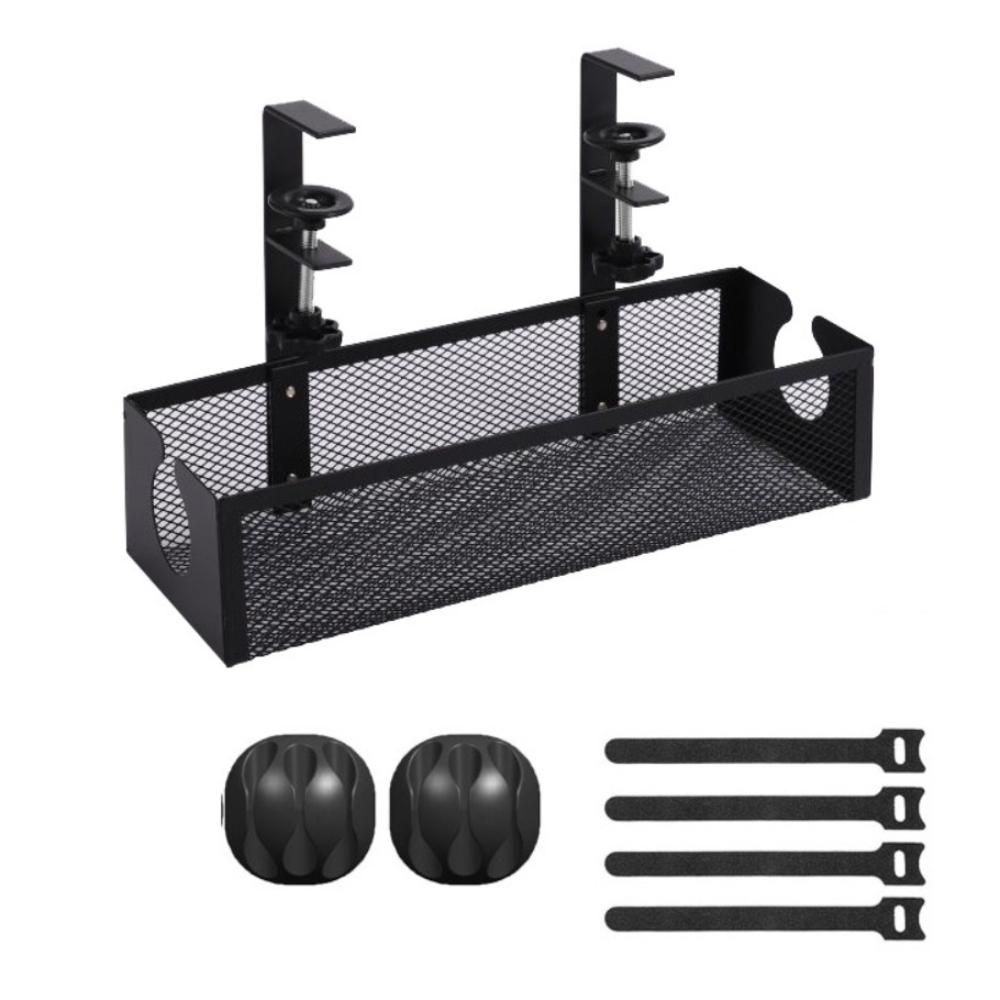 

Металлический кабельный лоток Органайзер для кабелей под столом Сверхпрочный Органайзер для шнуров под столом Домашний офис чёрный