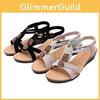 Stylish Women's Casual Peep-toe Flat Buckle Roman Sandals Shoes With Versatile Design