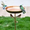 Bird Bath 82cm Standing Feeding Bowl for Outdoor Garden Metal Bird Basin Water Bath for Wild Birds Bath Food Water Bowl